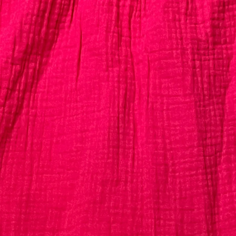 New In Cotton Gauze Summer Sundress with Spaghetti Straps Lined Fuchsia Pink NWT - Picture 6 of 6